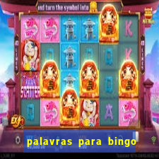 palavras para bingo de cha de lingerie